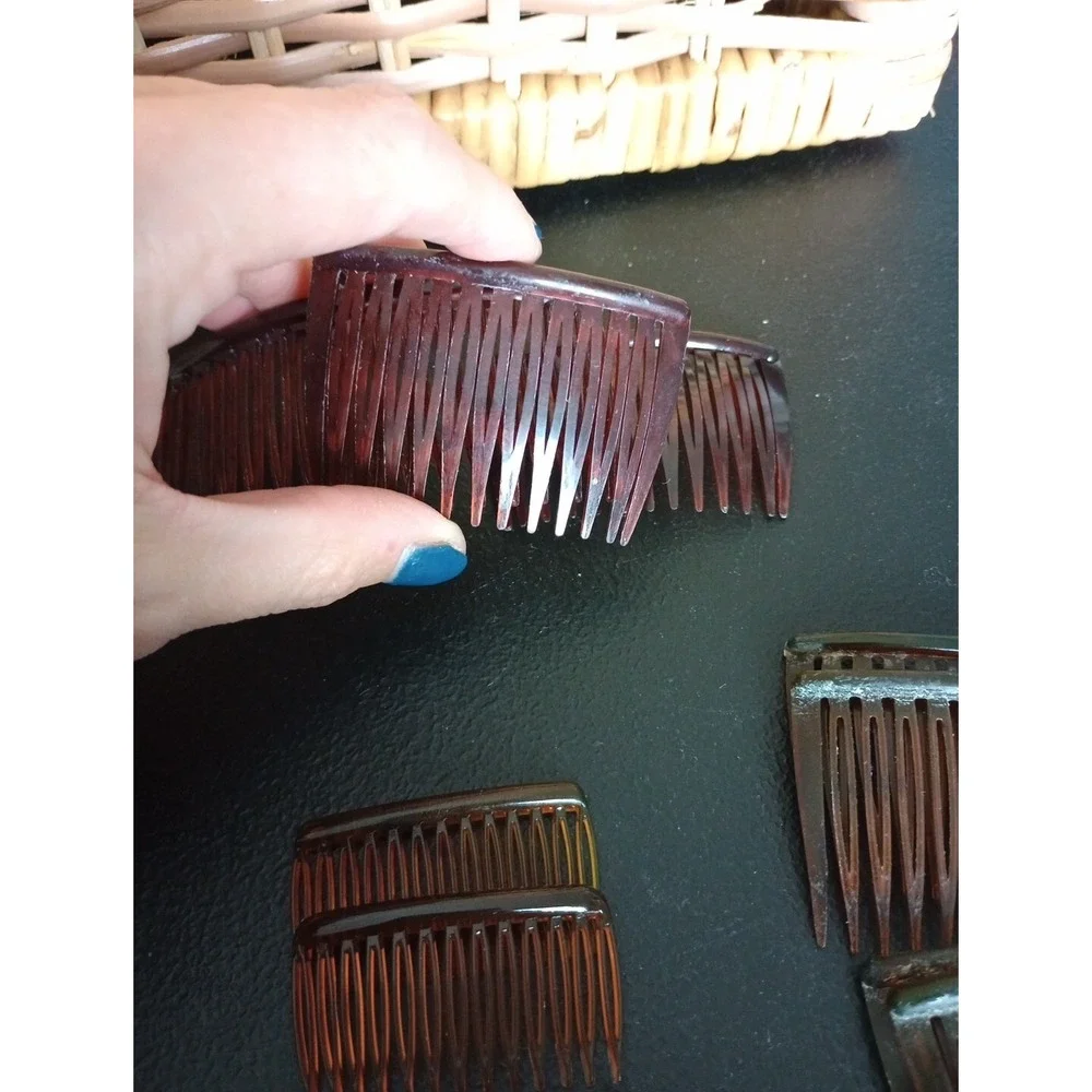 Vintage Tortoiseshell‎ Hair Barrette Comb Lot Goody Unbranded
